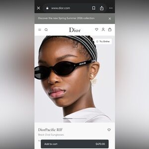 Dior Black Oval Sunglasses - DiorPacific